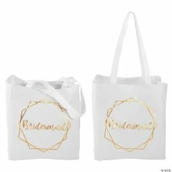 Deals π 12" x 14" Medium Canvas Geometric Bridesmaid Tote Bag π