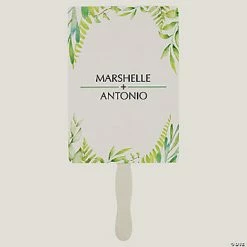 Best Pirce 🔔 Personalized Spring Greenery Favor Hand Fans - 12 Pc. 💯