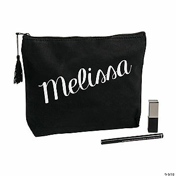 Buy 𧨠Personalized Black Canvas Makeup Bag π 3 Buy 𧨠Personalized Black Canvas Makeup Bag π