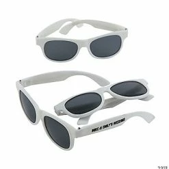 Best Sale ✔️ Personalized White Nomad 👓 Sunglasses - 48 Pc. ⌛