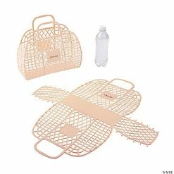 Brand new 🧨 11 3/4" x 11" Personalized Large Neutral Jelly Beach Tote Bags - 6 Pc. 🎁