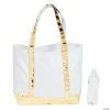 Best Pirce 👍 20" x 12" Extra Large White with Gold Cotton Tote Bag 🔔