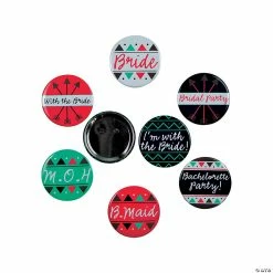 Coupon 😉 Bachelorette Party Buttons - 12 Pc. 💯