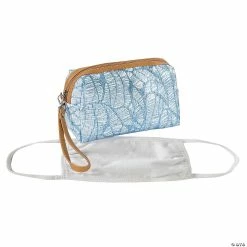 Promo β€οΈ Face Mask Cover Storage Case with Faux Leather Trim βοΈ