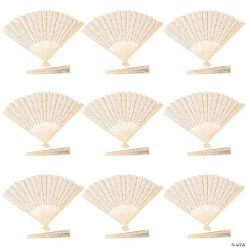 Budget 🥰 Bulk Vintage Lace Design Folding Hand Fans - 144 Pc. 👍