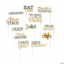 Budget 🔥 Engagement Party Photo Stick Props - 12 Pc. 🎁