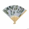 Budget 🛒 Eucalyptus Printed Folding Hand Fans - 12 Pc. ⭐ -Wedding Apparel & Accessories Shop eucalyptus printed folding hand fans 12 pc 14106159