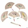 Budget 🎁 Floral Folding Hand Fans - 6 Pc. 👍 -Wedding Apparel & Accessories Shop floral folding hand fans 6 pc 9 73c