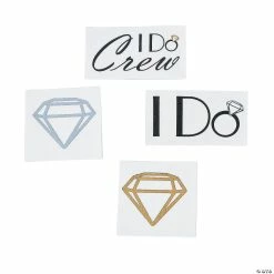 Best Pirce ✔️ I Do Crew Metallic Temporary Tattoo Assortment - 12 Pc. 🌟