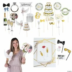 Cheapest 🎉 Mega Wedding Photo Booth Prop Kit - 32 Pc. ❤️