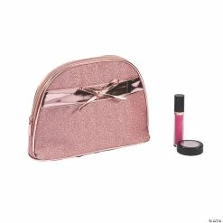 Discount 🔔 Rose Gold Glitter Polyester Makeup Bag 👍