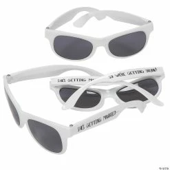 Best Pirce ⌛ She’s Getting Married White Nomad 👓 Sunglasses - 12 Pc. ✨